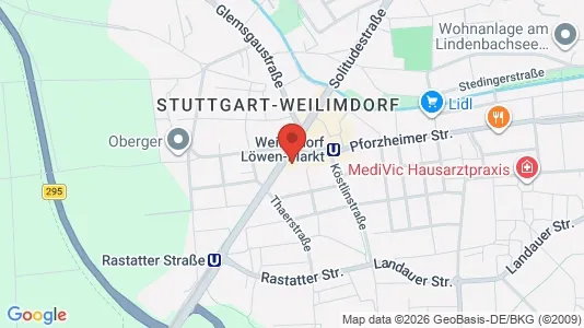 Apartments for rent i Stuttgart Weilimdorf - kort over placeringen