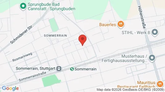 Apartments for rent i Stuttgart Bad Cannstatt - kort over placeringen