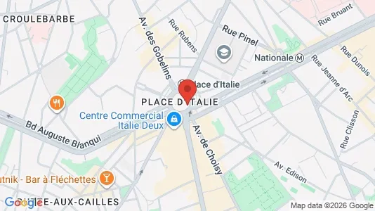 Apartments for rent i Paris 13ème arrondissement - Place d'Italie - kort over placeringen