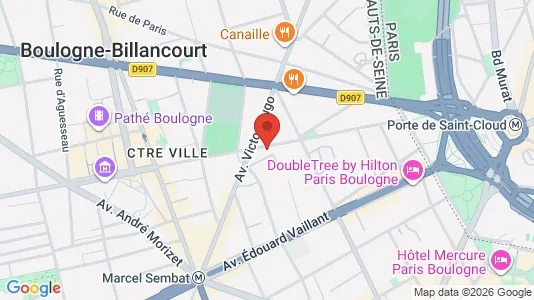 Apartments for rent i Boulogne-Billancourt - kort over placeringen