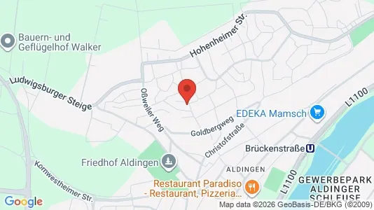 Apartments for rent i Ludwigsburg - kort over placeringen