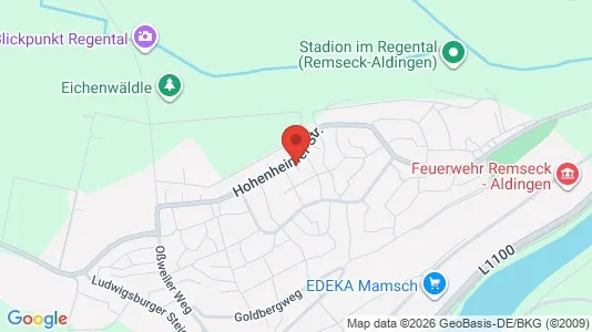 Apartments for rent i Ludwigsburg - kort over placeringen