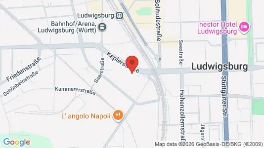 Apartments for rent i Ludwigsburg - kort over placeringen