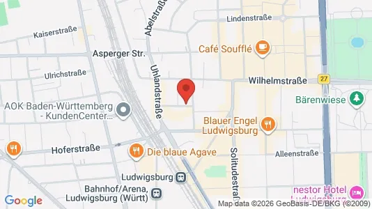 Apartments for rent i Ludwigsburg - kort over placeringen