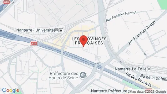 Apartments for rent i Nanterre - kort over placeringen