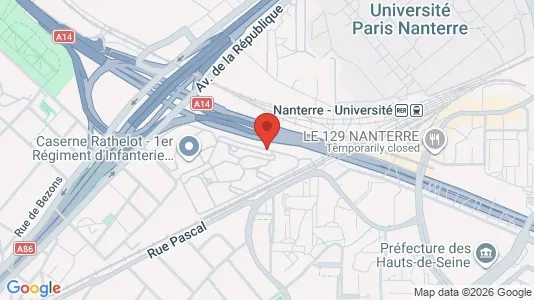 Apartments for rent i Nanterre - kort over placeringen