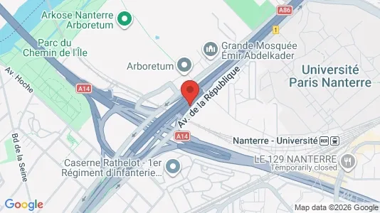 Apartments for rent i Nanterre - kort over placeringen
