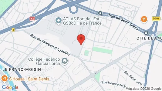 Apartments for rent i Saint-Denis - kort over placeringen