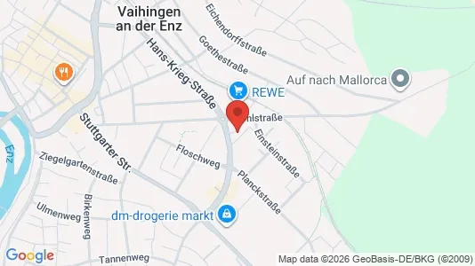 Apartments for rent i Ludwigsburg - kort over placeringen