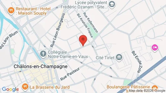 Apartments for rent i Châlons-en-Champagne - kort over placeringen