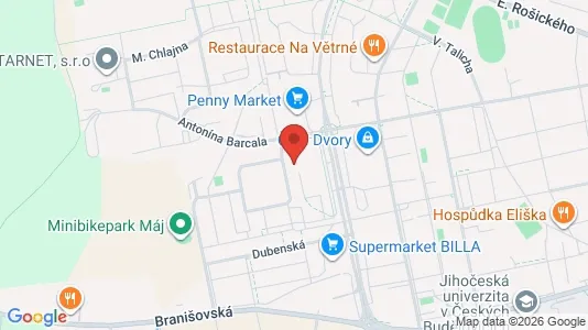 Apartments for rent i České Budějovice - kort over placeringen