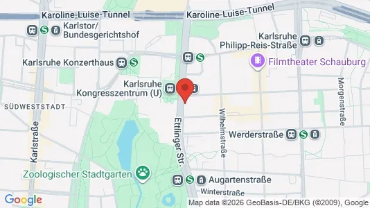 Apartments for rent i Karlsruhe - kort over placeringen