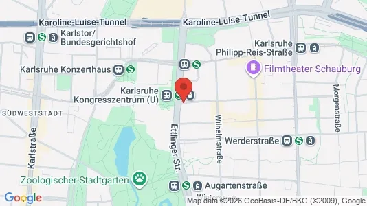 Apartments for rent i Karlsruhe - kort over placeringen
