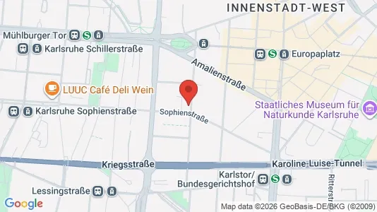 Apartments for rent i Karlsruhe - kort over placeringen