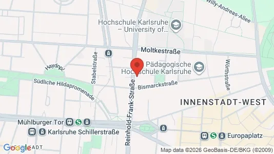 Apartments for rent i Karlsruhe - kort over placeringen