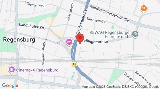 Apartments for rent i Regensburg - kort over placeringen