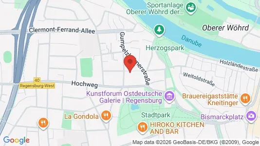 Apartments for rent i Regensburg - kort over placeringen