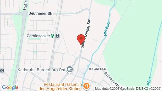 Rooms for rent i Karlsruhe - kort over placeringen