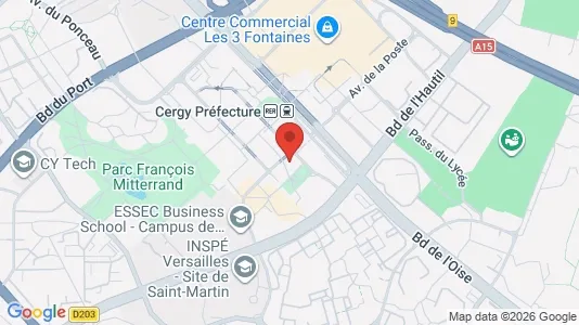 Rooms for rent i Pontoise - kort over placeringen