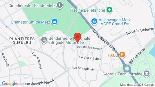Apartments for rent i Metz - kort over placeringen