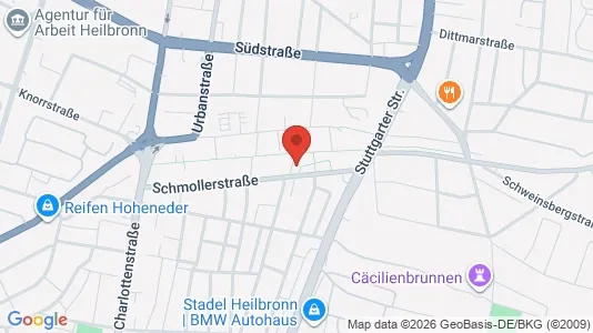 Apartments for rent i Heilbronn - kort over placeringen