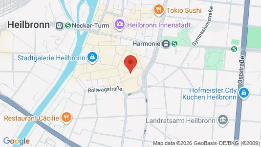 Apartments for rent i Heilbronn - kort over placeringen