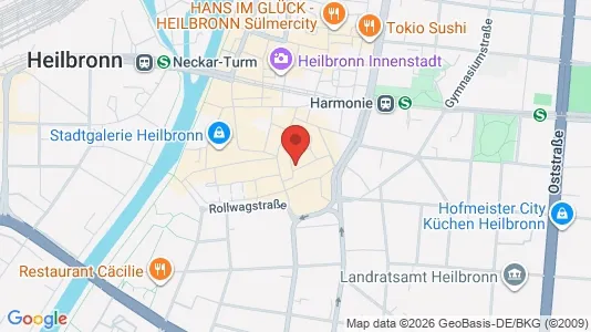 Apartments for rent i Heilbronn - kort over placeringen