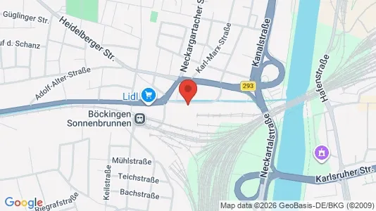 Apartments for rent i Heilbronn - kort over placeringen