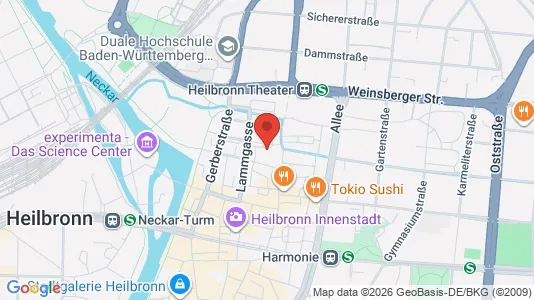 Apartments for rent i Heilbronn - kort over placeringen