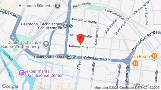 Apartments for rent i Heilbronn - kort over placeringen