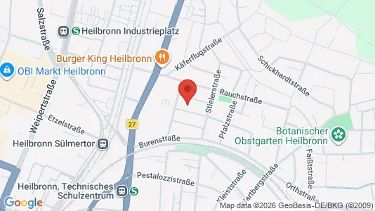 Apartments for rent i Heilbronn - kort over placeringen