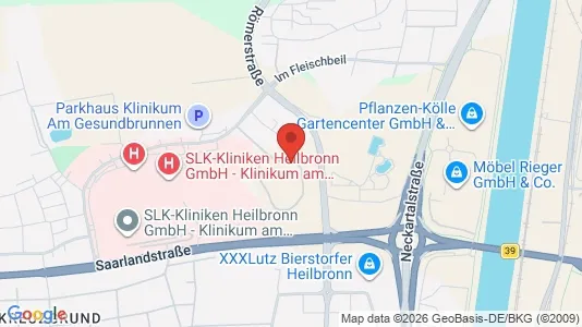 Apartments for rent i Heilbronn - kort over placeringen