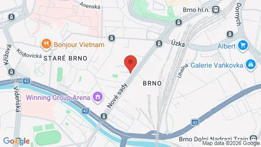 Apartments for rent i Brno-Jih - kort over placeringen