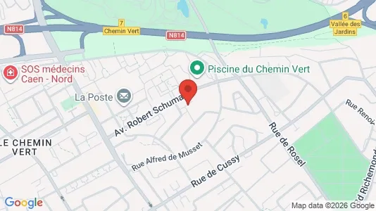 Apartments for rent i Caen - kort over placeringen