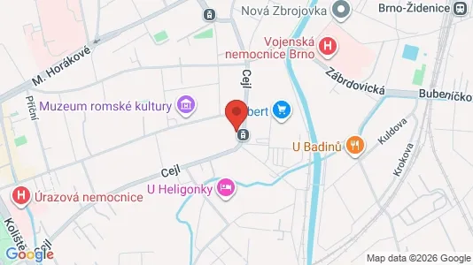 Apartments for rent i Brno-Jih - kort over placeringen