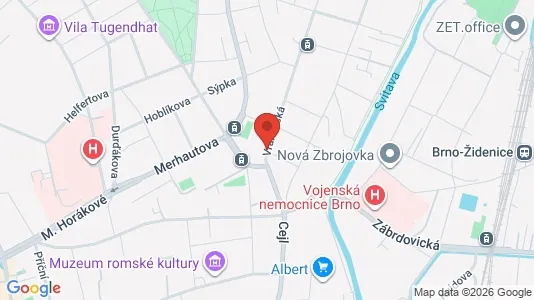 Apartments for rent i Brno-Bystrc - kort over placeringen