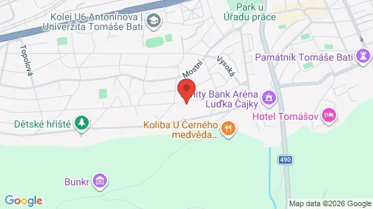Apartments for rent i Zlín - kort over placeringen