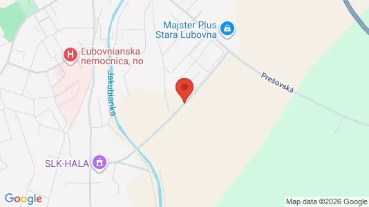 Apartments for rent i Stará Ľubovňa - kort over placeringen