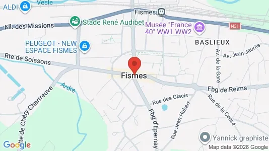 Apartments for rent i Reims - kort over placeringen