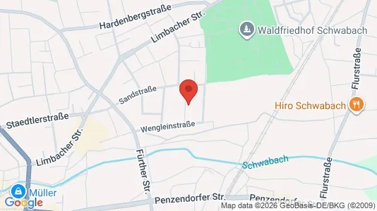 Apartments for rent i Schwabach - kort over placeringen