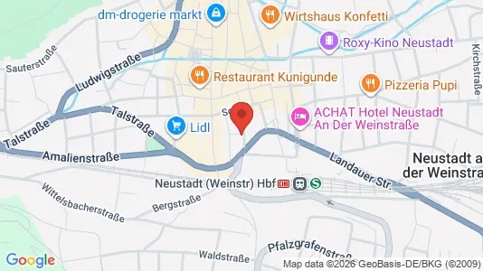 Apartments for rent i Neustadt an der Weinstraße - kort over placeringen