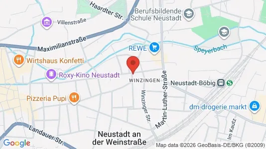 Apartments for rent i Neustadt an der Weinstraße - kort over placeringen