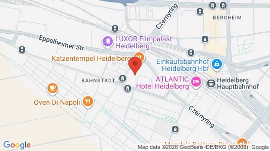 Apartments for rent i Heidelberg - kort over placeringen