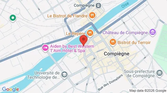Apartments for rent i Compiègne - kort over placeringen