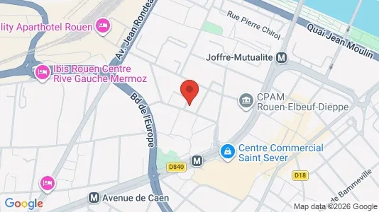 Apartments for rent i Rouen - kort over placeringen