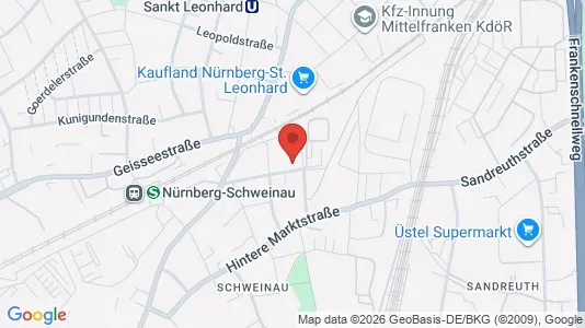 Apartments for rent i Nuremberg - kort over placeringen