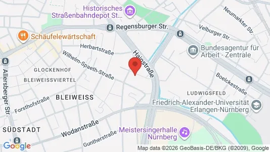 Apartments for rent i Nuremberg - kort over placeringen