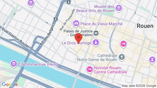 Apartments for rent i Rouen - kort over placeringen