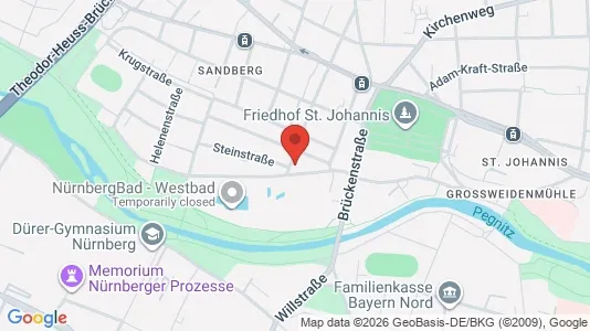 Apartments for rent i Nuremberg - kort over placeringen