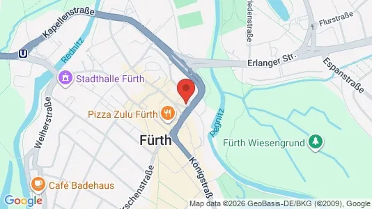Apartments for rent i Fürth - kort over placeringen